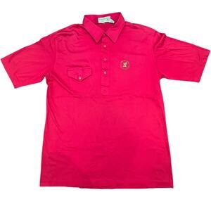 Vintage 1988 US Open The Country Club Red Polo Shirt SporThomson XL 100% Cotton